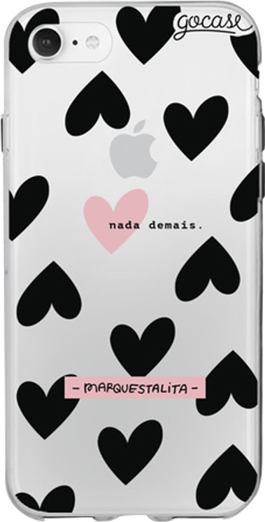 GoCase TPU Apple iPhone 7/8 Back Cover Black Hearts is nooit meer leverbaar