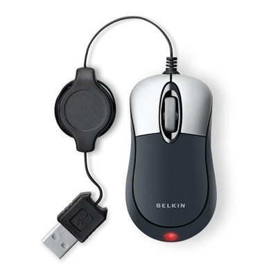 Belkin Optische USB Muis + Automatisch Oprolbare Kabel is nooit meer leverbaar