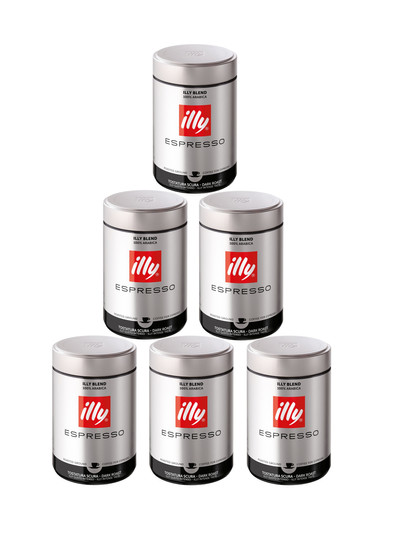 Illy Gemalen Koffie Dark Roast 6 x 250 gr is nooit meer leverbaar
