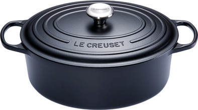 Le Creuset Ovale Stoof-/Braadpan 25 cm Zwart is nooit meer leverbaar