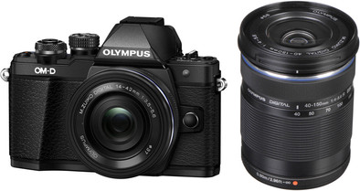 Olympus OM-D E-M10 Mark II Body Zwart + 14-42mm EZ + 40-150mm is nooit meer leverbaar