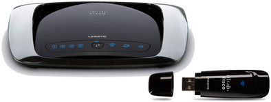 Linksys Draadloze N Router + USB N Adapter Kit is nooit meer leverbaar