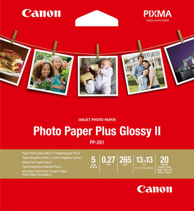 Canon Glossy Fotopapier Vierkant 13x13cm is nooit meer leverbaar