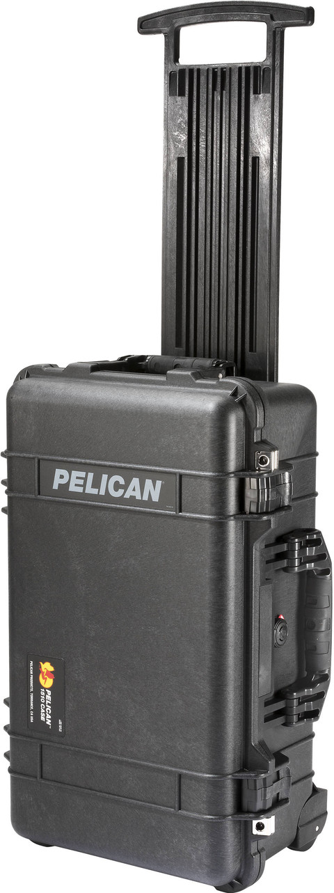 Pelicase Trolley 1510 Black with Pick 'n Pluck Foam front