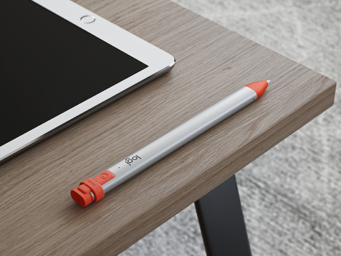 Logitech Crayon Digital Pencil voor Apple iPad product in gebruik