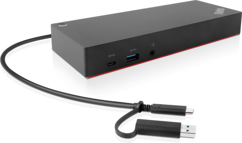 Lenovo ThinkPad Hybride Usb C en Usb A Docking Station linkerkant