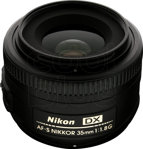 Nikon AF-S 35mm f/1.8G DX bovenkant