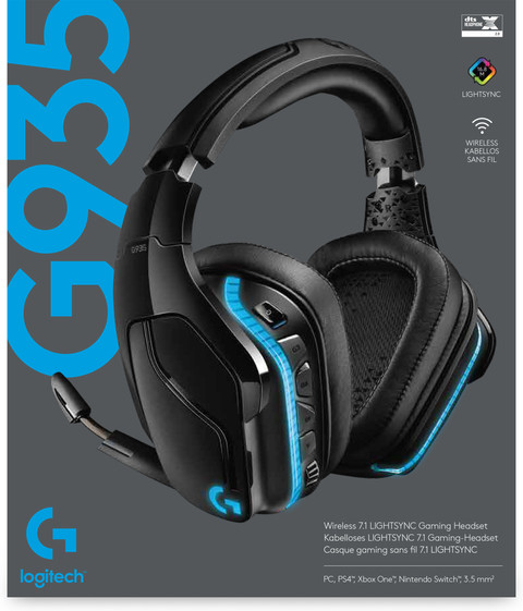 Logitech G935 Wireless 7.1 Surround Sound Lightsync Gaming Headset null