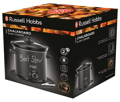 Russell Hobbs Chalkboard Slowcooker 3,5 Liter verpakking