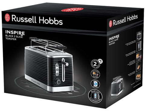 Russell Hobbs Inspire Toaster Black packaging