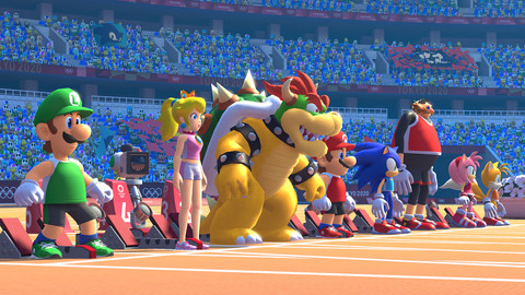 Mario & Sonic op de Olympische Spelen: Tokyo 2020 Nintendo Switch product in gebruik