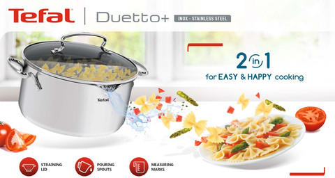 Tefal Duetto+ Cookware Set 4-piece detail