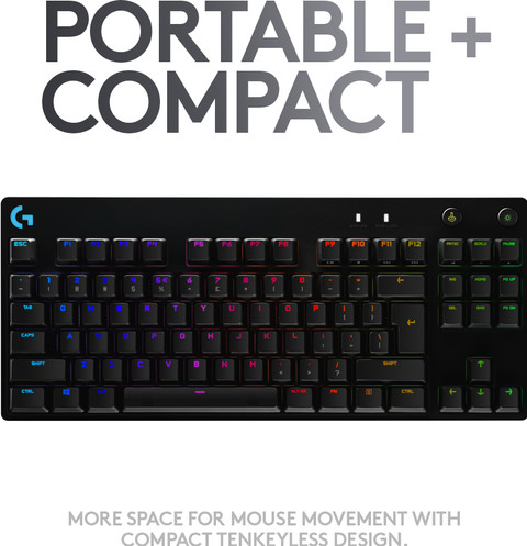 Logitech G PRO GX Blue Mechanical Gaming Keyboard AZERTY product in use