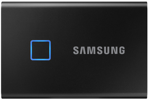 Samsung T7 Touch Portable SSD 1TB Zwart voorkant