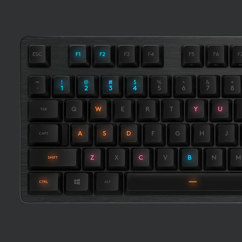 Logitech G512 Carbon Lightsync RGB Mechanical Gaming Keyboard AZERTY detail