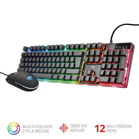 Trust GXT 838 Azor Gaming Combo Toetsenbord & Muis Qwerty null