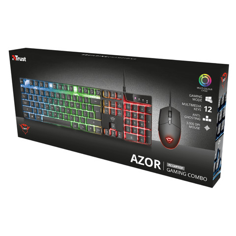 Trust GXT 838 Azor Gaming Combo Toetsenbord & Muis Qwerty null