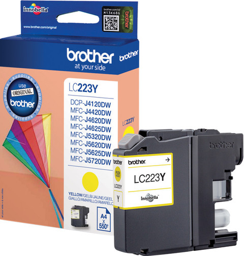 Brother LC-223 Cartridge Yellow front