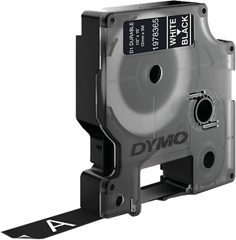 Dymo LW Duurzame D1 Label Wit-Zwart (12 mm x 3 m) Main Image