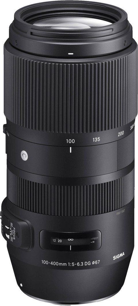 Sigma 100-400 mm f/5-6.3 DG OS HSM C Canon dessus