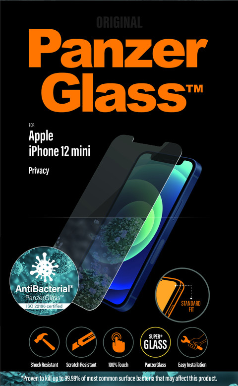 PanzerGlass Case Friendly Apple iPhone 12 mini Privacy Protège-écran Verre null