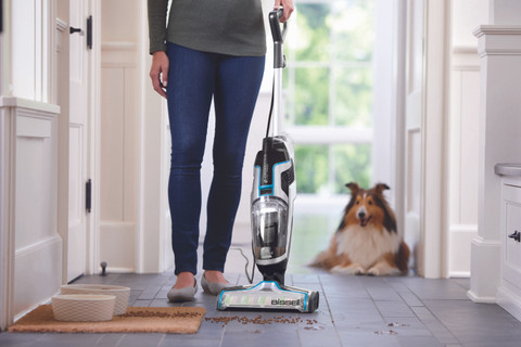 BISSELL 2225N CrossWave Pet Pro 3-in-1 Floor Cleaner product in use