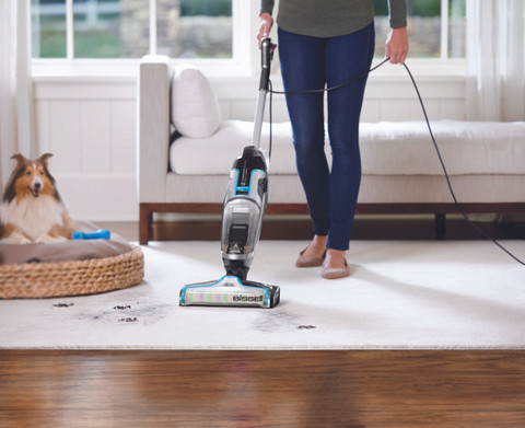 BISSELL 2225N CrossWave Pet Pro 3-in-1 Floor Cleaner product in use