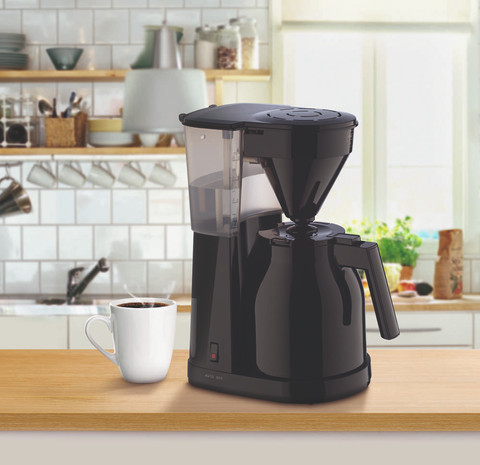 Melitta Easy II Therm Zwart product in gebruik