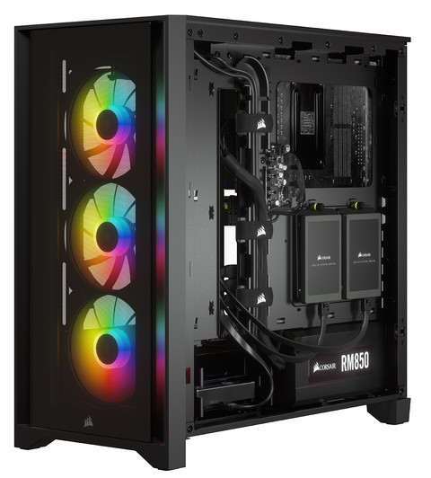 Corsair iCUE 4000X RGB Tempered Glass Mid-Tower ATX Case null