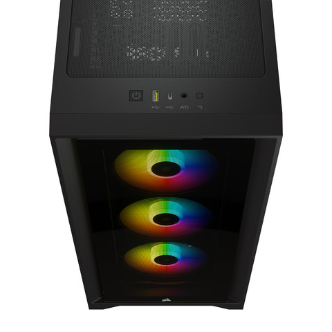 Corsair iCUE 4000X RGB Tempered Glass Mid-Tower ATX Case null