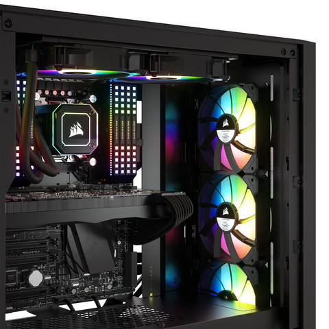 Corsair iCUE 4000X RGB Tempered Glass Mid-Tower ATX Case null