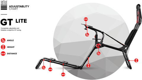 Next Level Racing F-GT Lite Formula en GT Opvouwbare Cockpit null