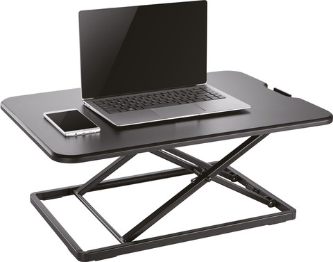 Neomounts by Newstar NS-WS050BLACK Sit-Stand Workstation Black product in use