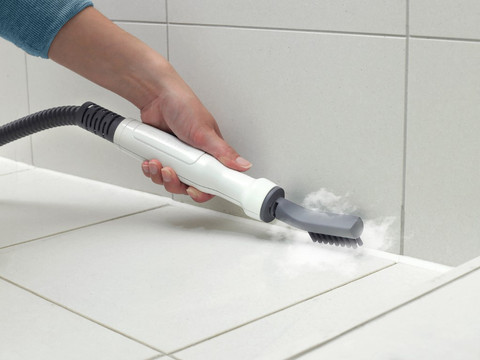 BLACK+DECKER 13-in-1 Steam-mop with SteaMitt product in use