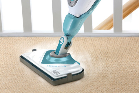 BLACK+DECKER 13-in-1 Steam-mop with SteaMitt product in use