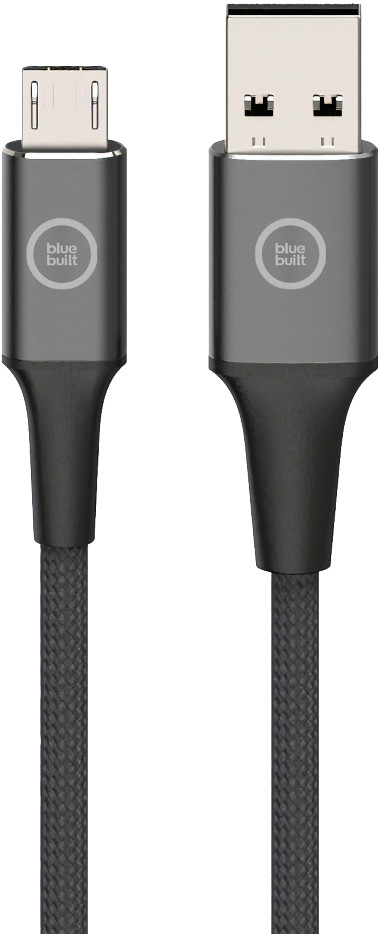 BlueBuilt USB-A to Micro USB Cable Nylon Black 1.5m Main Image