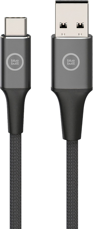 BlueBuilt Câble USB-A vers USB-C 1,5 m Nylon Noir Main Image