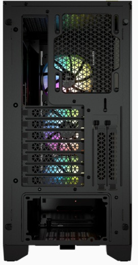 Corsair iCUE 4000X RGB Tempered Glass Mid-Tower ATX Case arrière