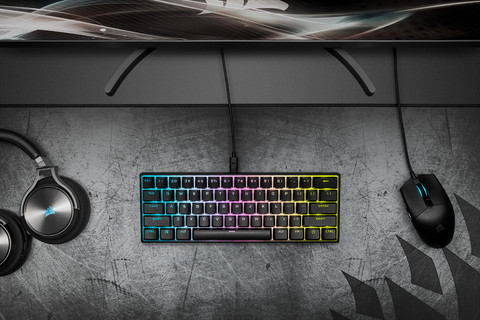 Corsair K65 RGB Mini Mechanisch Gaming Toetsenbord Cherry MX Red Azerty null