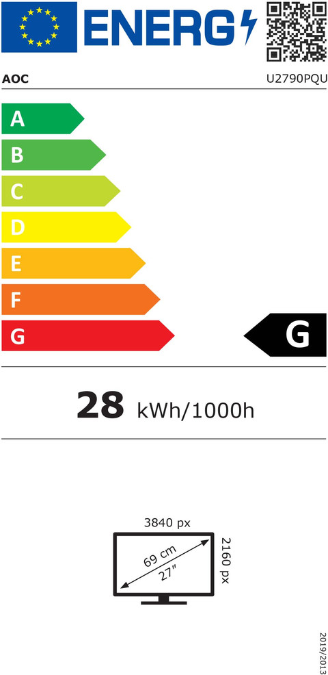 AOC U2790PQU energielabel