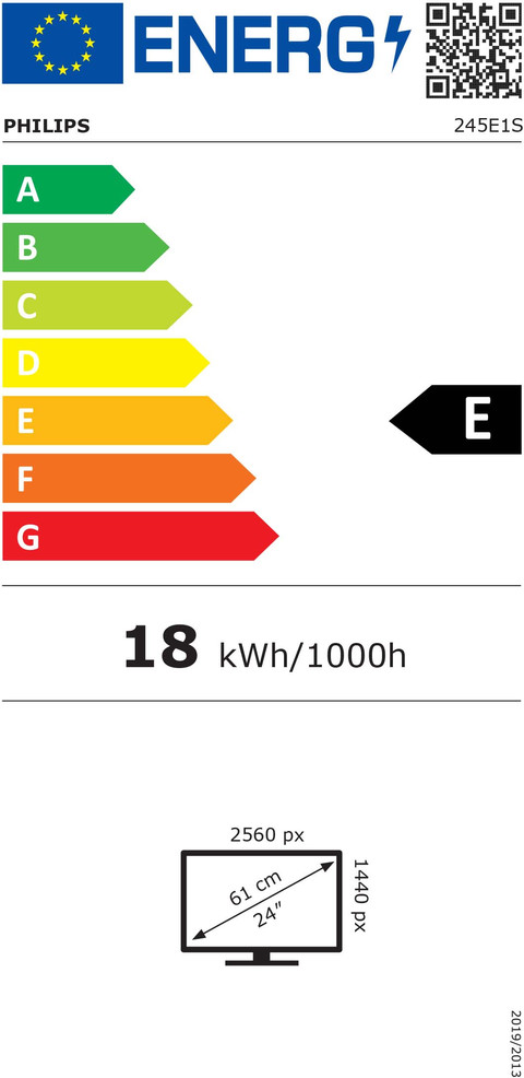 Philips 245E1S energielabel