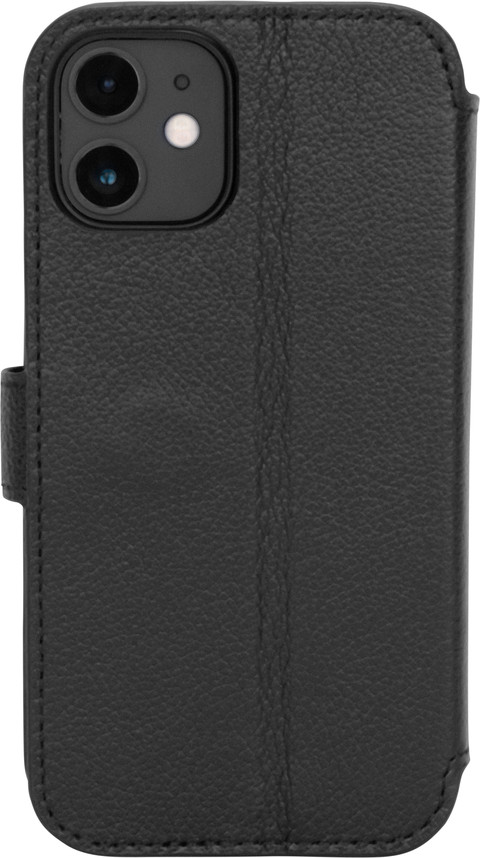 BlueBuilt iPhone 12 Mini Book Case Leather Black back