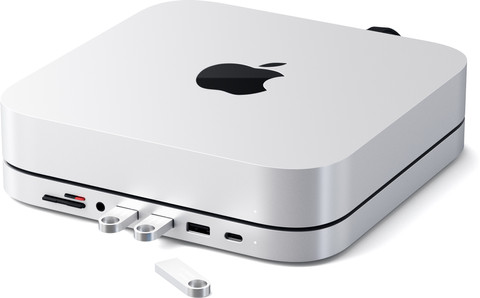 Satechi Aluminum Mac Mini Stand Hub Silver null