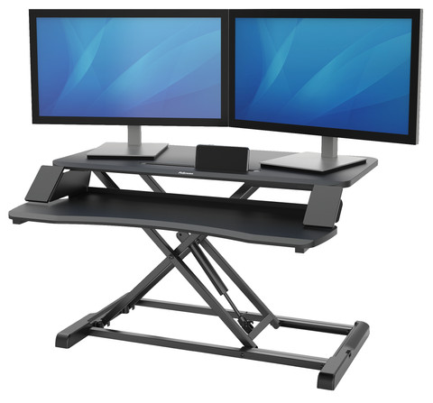 Fellowes Sit-Stand Workstation Black Main Image