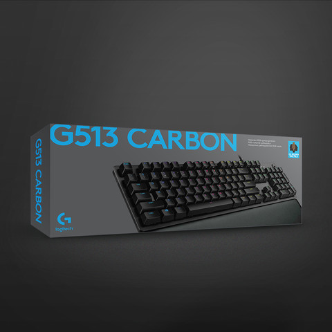 Logitech G512 Carbon Lightsync RGB Mechanical Gaming Keyboard AZERTY packaging