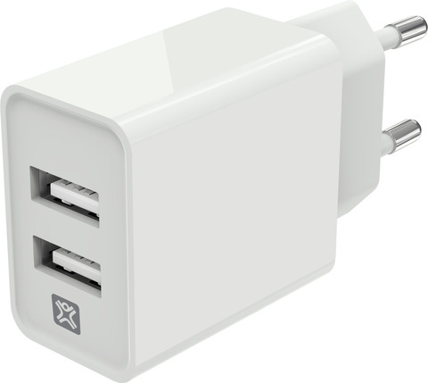 XtremeMac Charger with 2 USB-A Ports 12W White Main Image