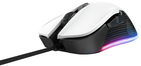 Trust GXT 922W Ybar Gaming Muis met RGB verlichting - Wit null