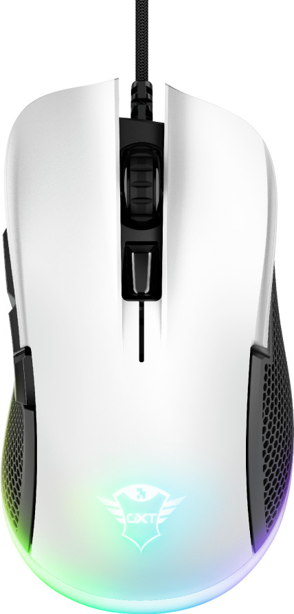 Trust GXT 922W Ybar Souris Gamer avec Éclairage RGB - Blanc Main Image