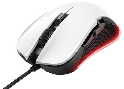 Trust GXT 922W Ybar Gaming Muis met RGB verlichting - Wit null