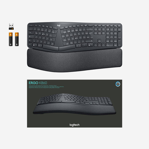 Logitech K860 Ergonomisch Draadloos Toetsenbord Qwerty null